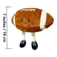 XIGUI rugby ball plush huggable-design ideal for comforting kids during reading or naps.