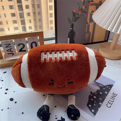 XIGUI rugby ball plush pillow-use doubles as a cozy throw pillow.