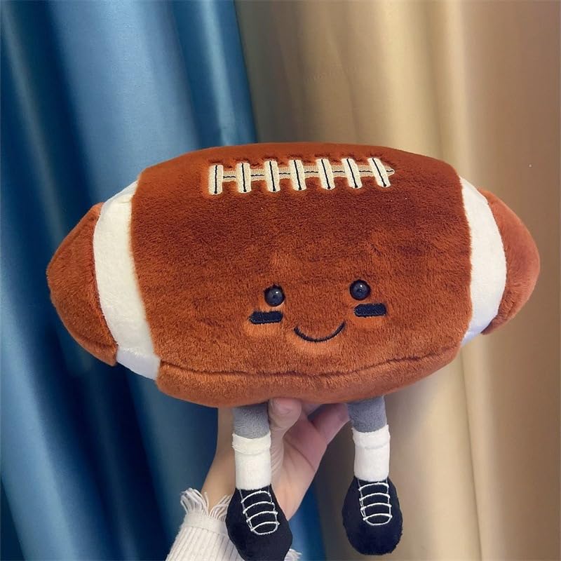 XIGUI rugby ball plush washable-care stays vibrant after gentle machine washing.