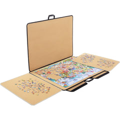 XIJ 1000-piece puzzle board cover on a non-slip surface keeps pieces organized.