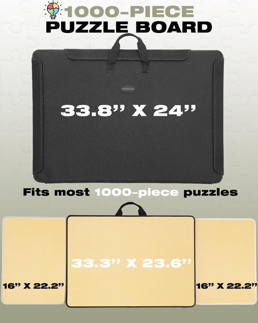 XIJ portable puzzle case ready for easy transport between rooms.