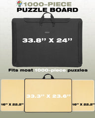 XIJ portable puzzle case ready for easy transport between rooms.