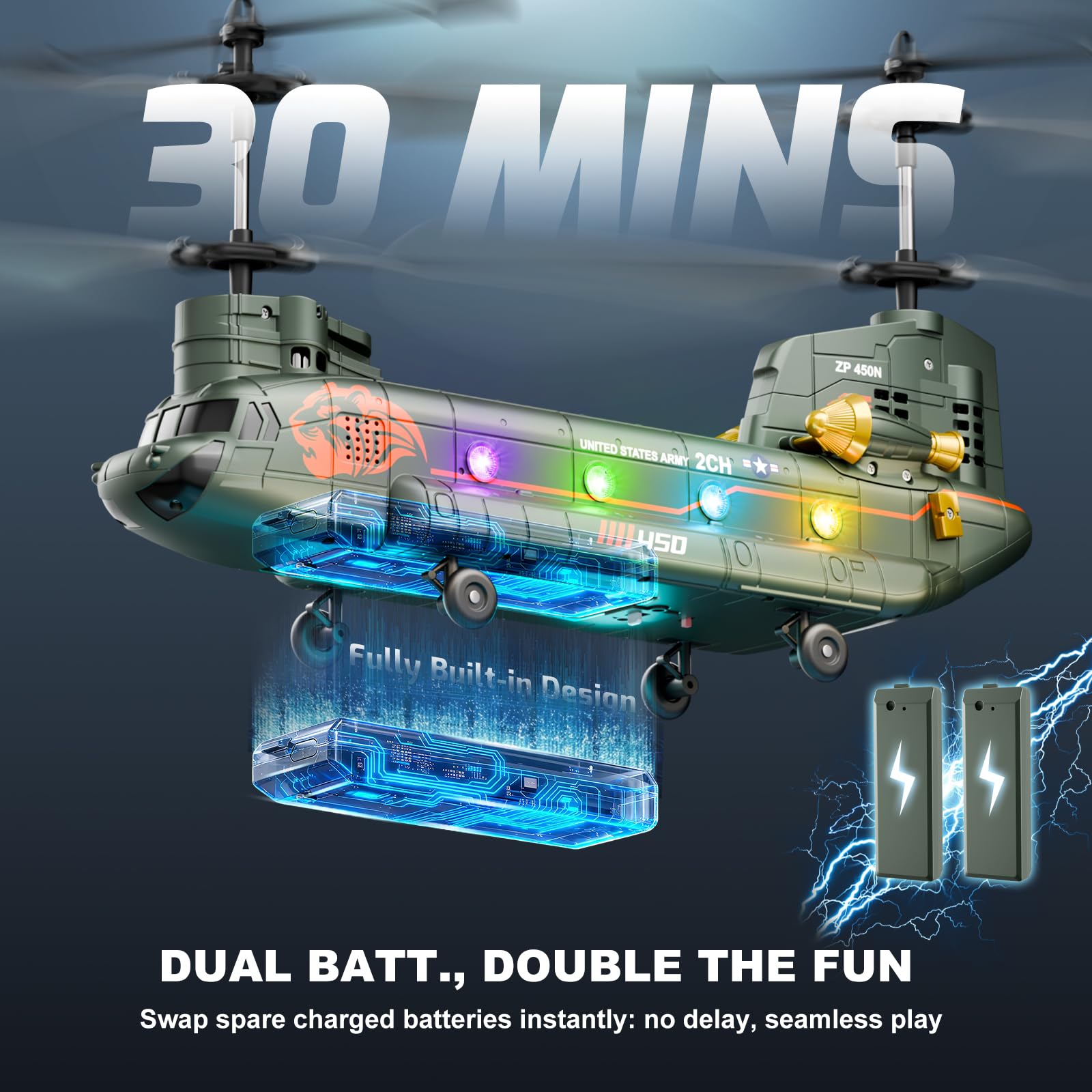 XIKOTEC RC helicopter featuring altitude hold for stable indoor flights