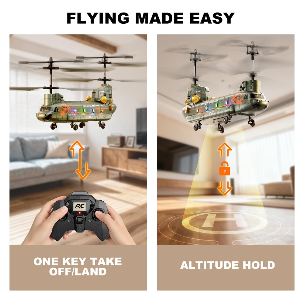 XIKOTEC RC helicopter with low battery alert for safe planning
