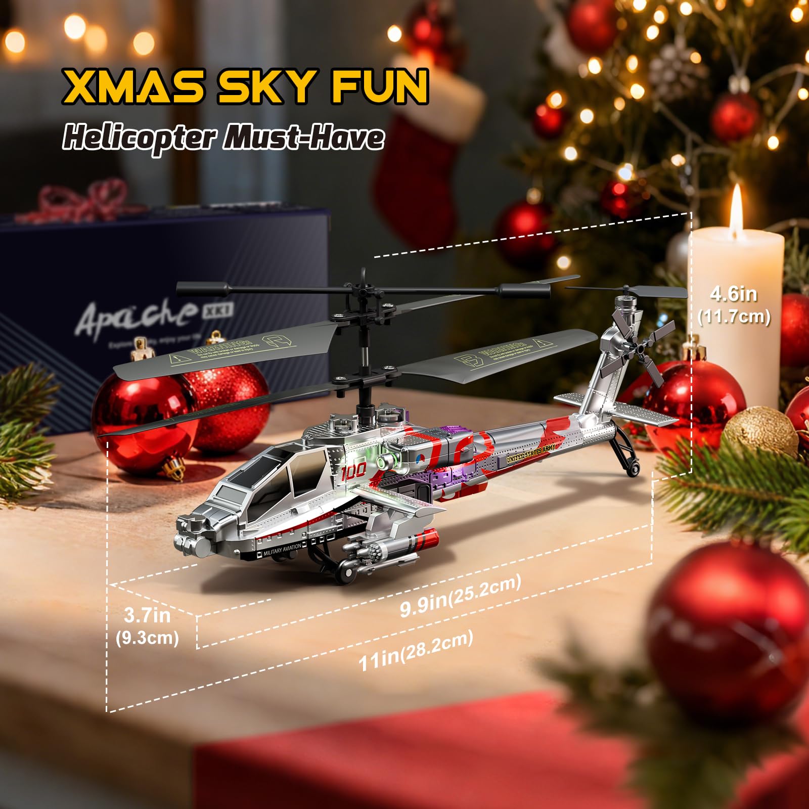 Gift-ready XIKOTEC RC helicopter packaging for holidays