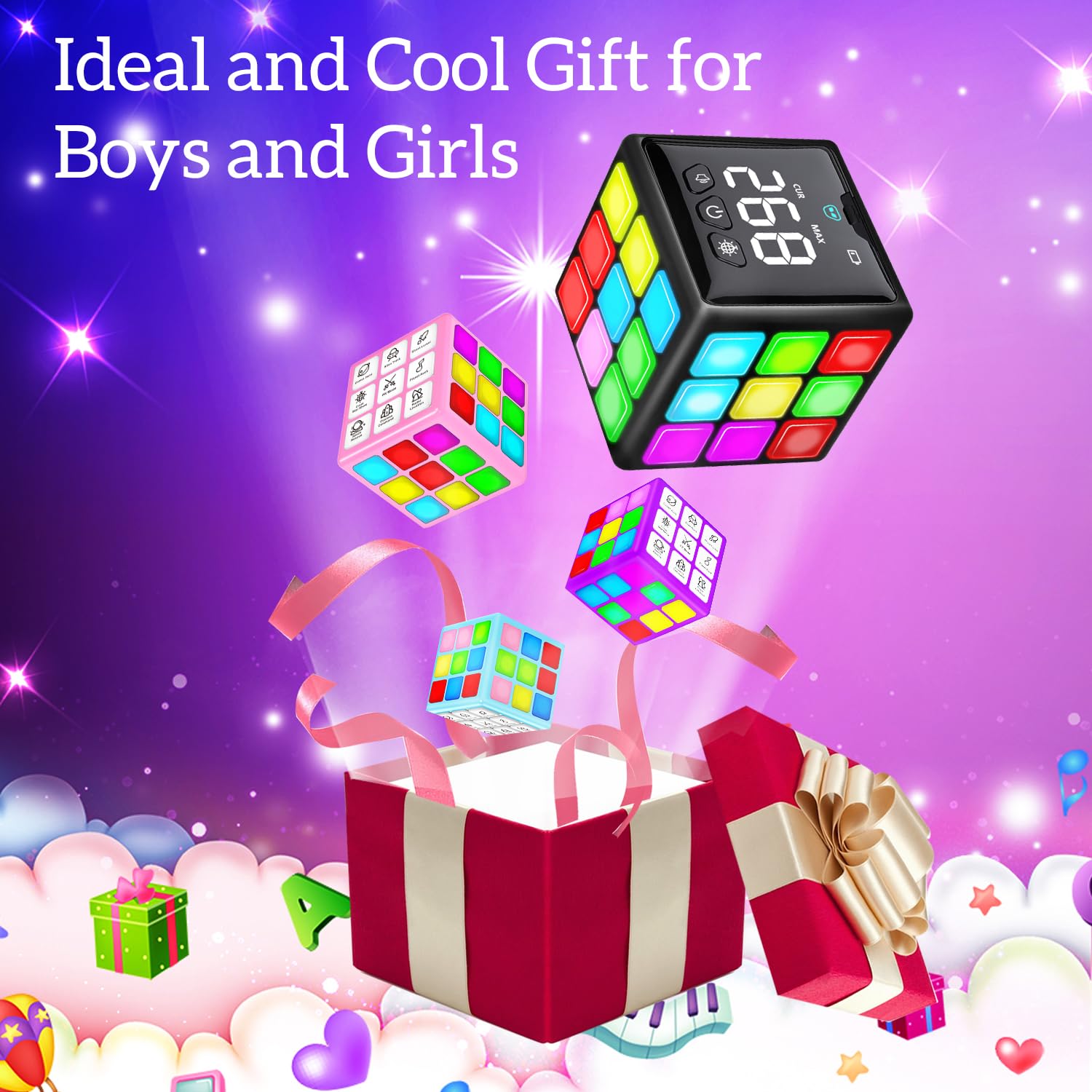 Xinbeiya Rechargeable Game Handheld Cube gift packaging ready for holidays and birthdays