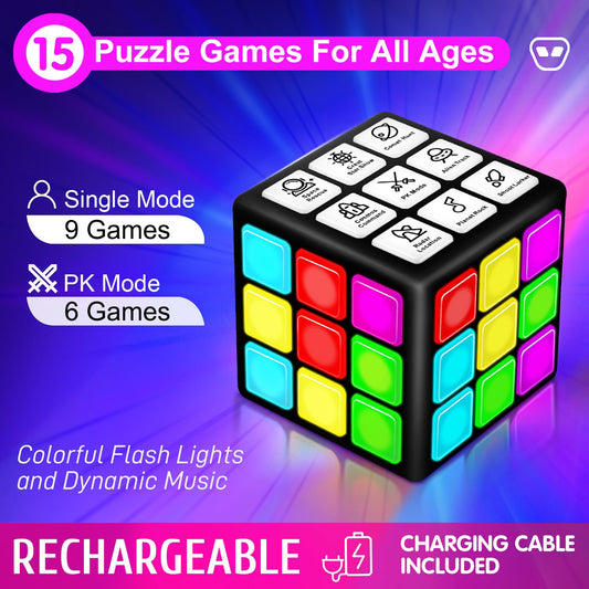 Xinbeiya Rechargeable Game Handheld Cube side view highlights durable build for active use