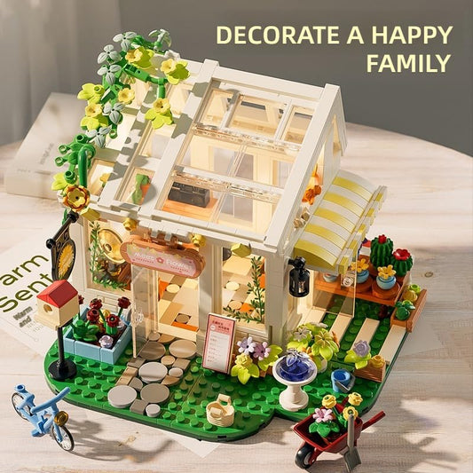 Xingya Youpin greenhouse detailed with bricks and transparent walls showcases lifelike garden details.
