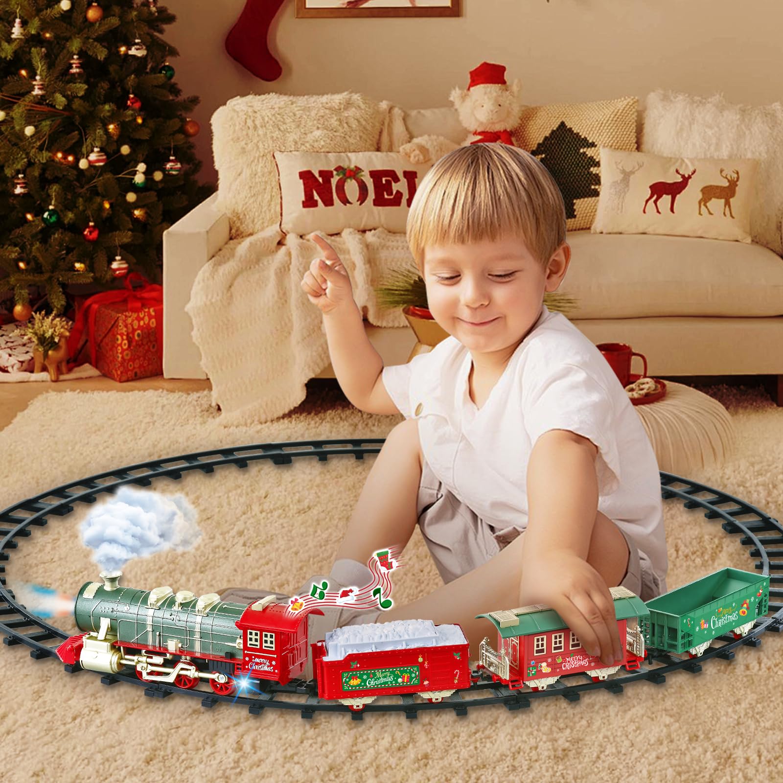 XINGYING battery-powered train operates safely with simple, child-friendly controls.