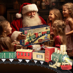 XINGYING Christmas Train layout demonstrates easy assembly for quick holiday fun