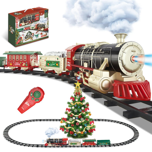 XINGYING Christmas Train locomotive with glowing steam for festive play