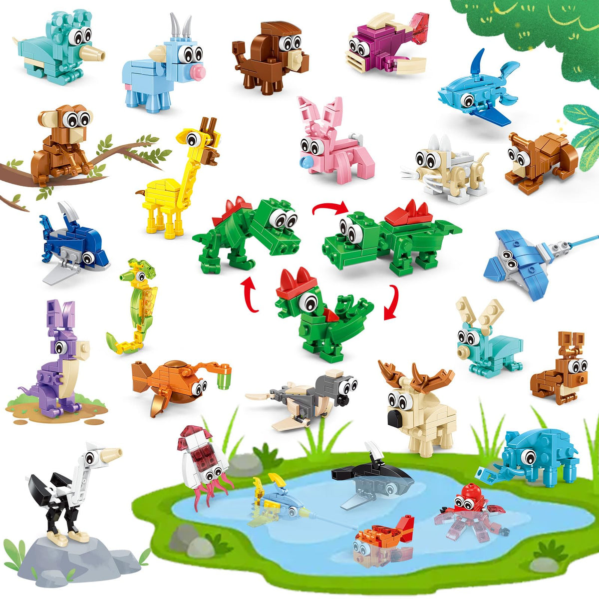 XinLiangDian 24-pack building sets assembly for kids supports imaginative play