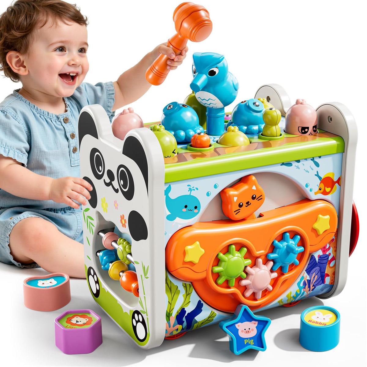 XINNOVEL 6-in-1 hammering toy boosts hand-eye coordination during hammering play