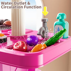 XINNOVEL play kitchen sink with faucet supports cleanup-focused pretend play.