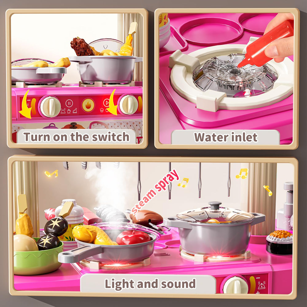 XINNOVEL kitchen utensils and accessories aid organized pretend play.