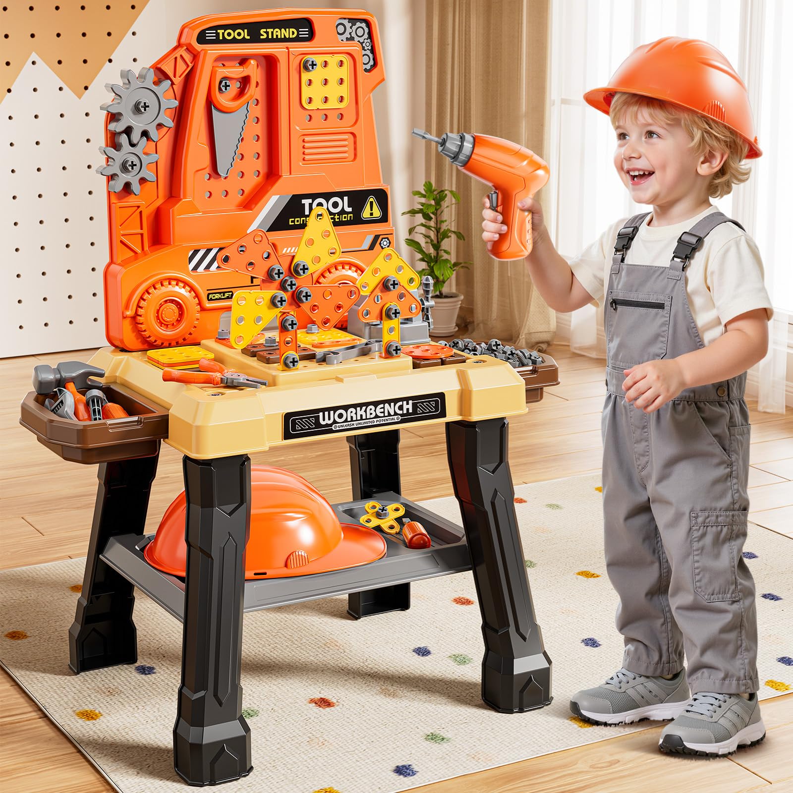 XINNOVEL Kids Tool Bench Set image for imaginative building play at home.