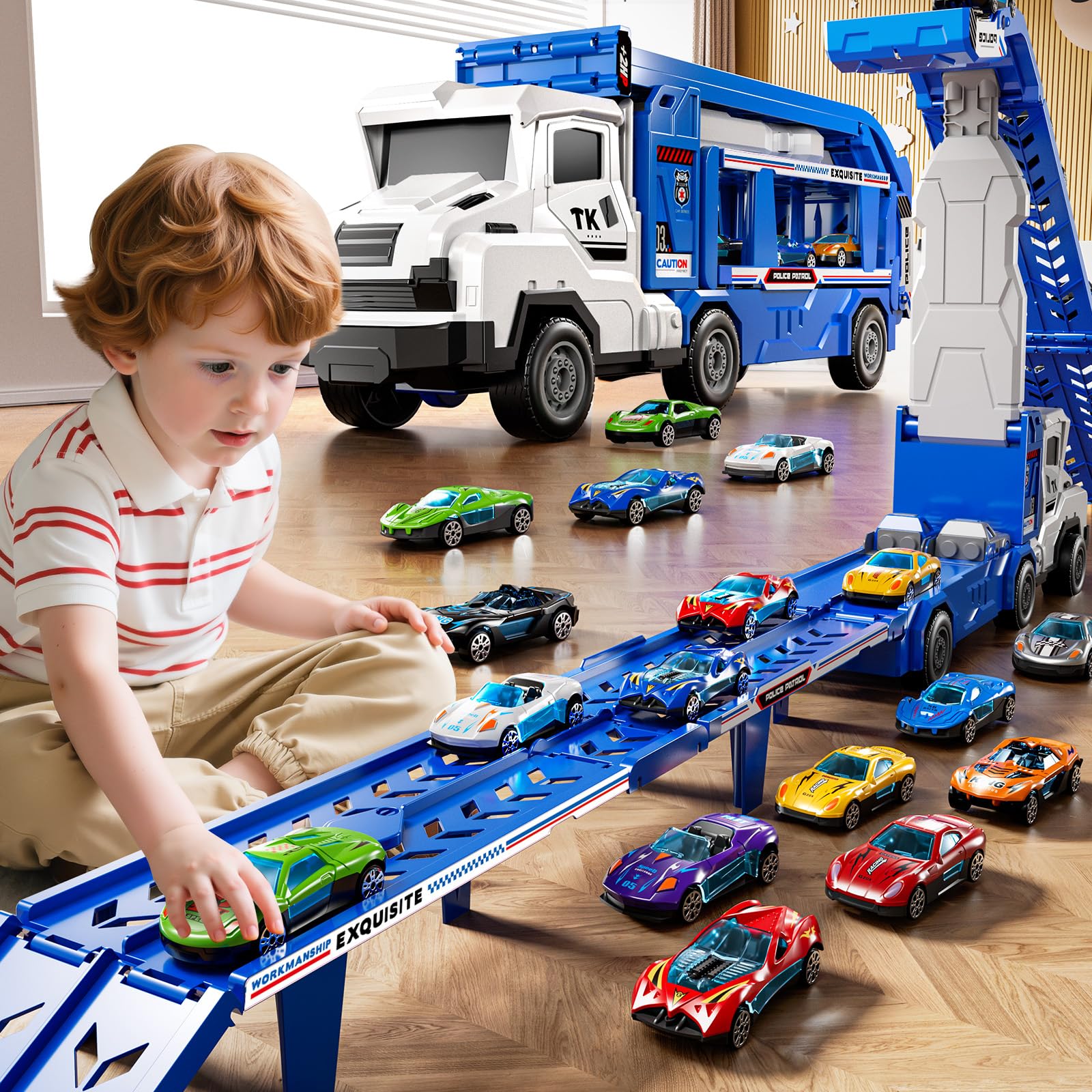 XINNOVEL Portable transport truck doubles as storage and on-the-go toy.