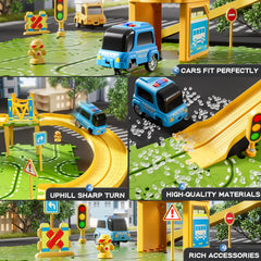 XINNOVEL puzzle track set with bridges and curves for creative layouts.