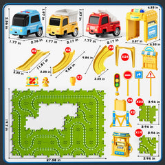 XINNOVEL road signs and vehicles enhance dynamic race day play near real-world routes.