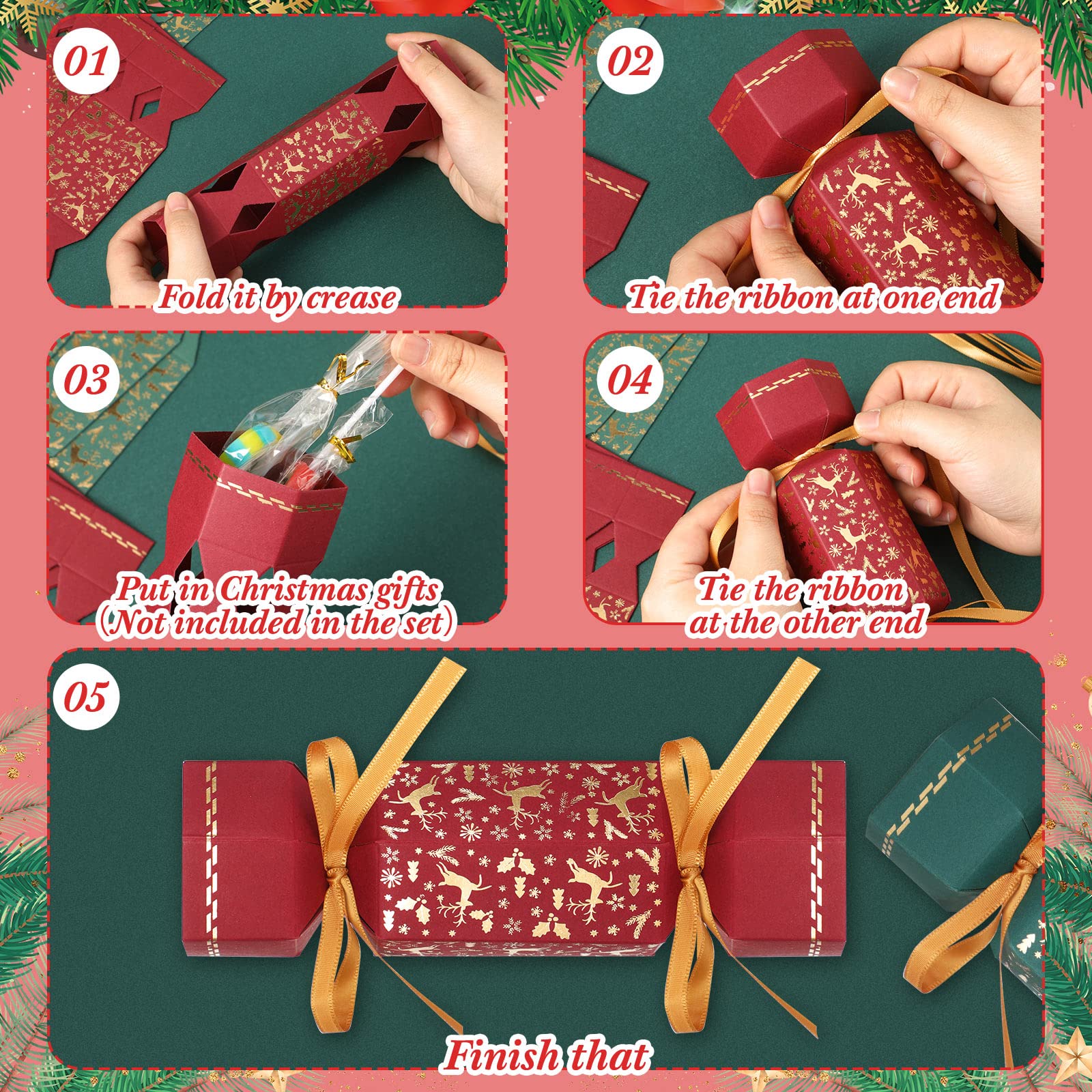 Folding guides from Xinnun help you assemble crackers quickly