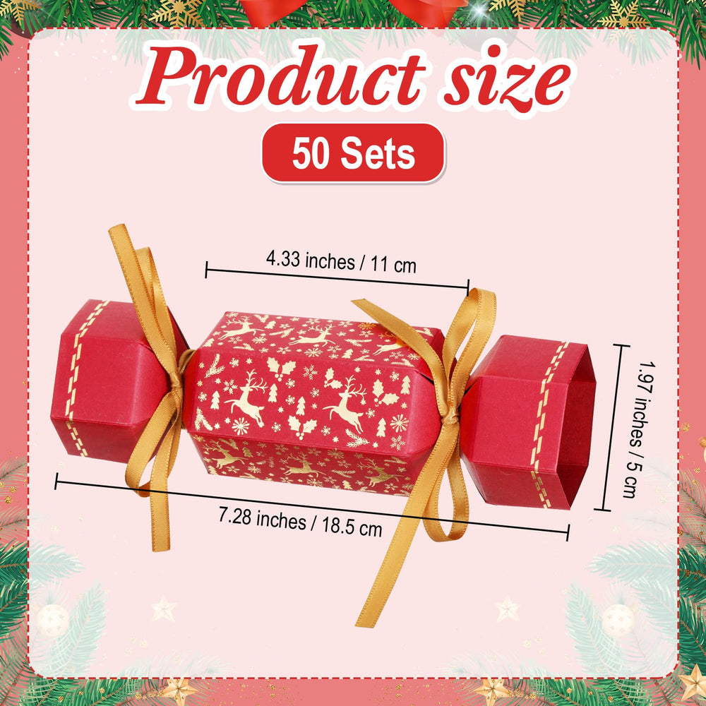 Ribbons and sturdy cardboard support durable, elegant cracker construction