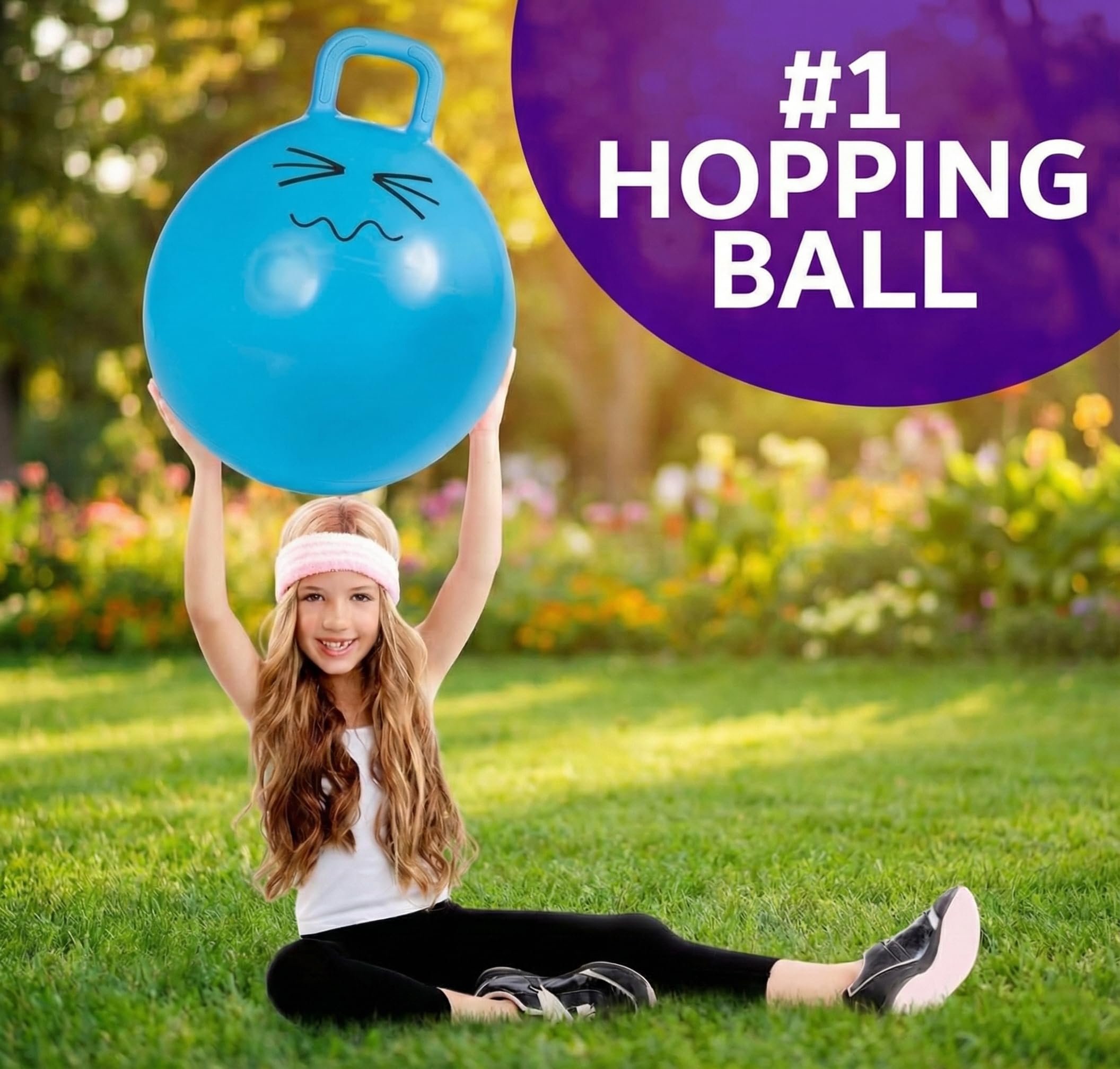 Xino Sports hopping ball used indoors, promoting safe, energetic family fun.
