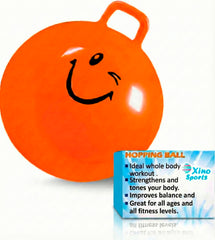 Xino Sports hopping ball orange 22-inch with handle for stable jumping fun.