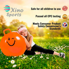 Xino Sports hopping ball safety materials marked phthalate-free and durable.