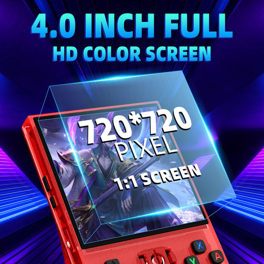 Xiskt R36MAX 4-inch IPS screen shows vibrant visuals and smooth retro action