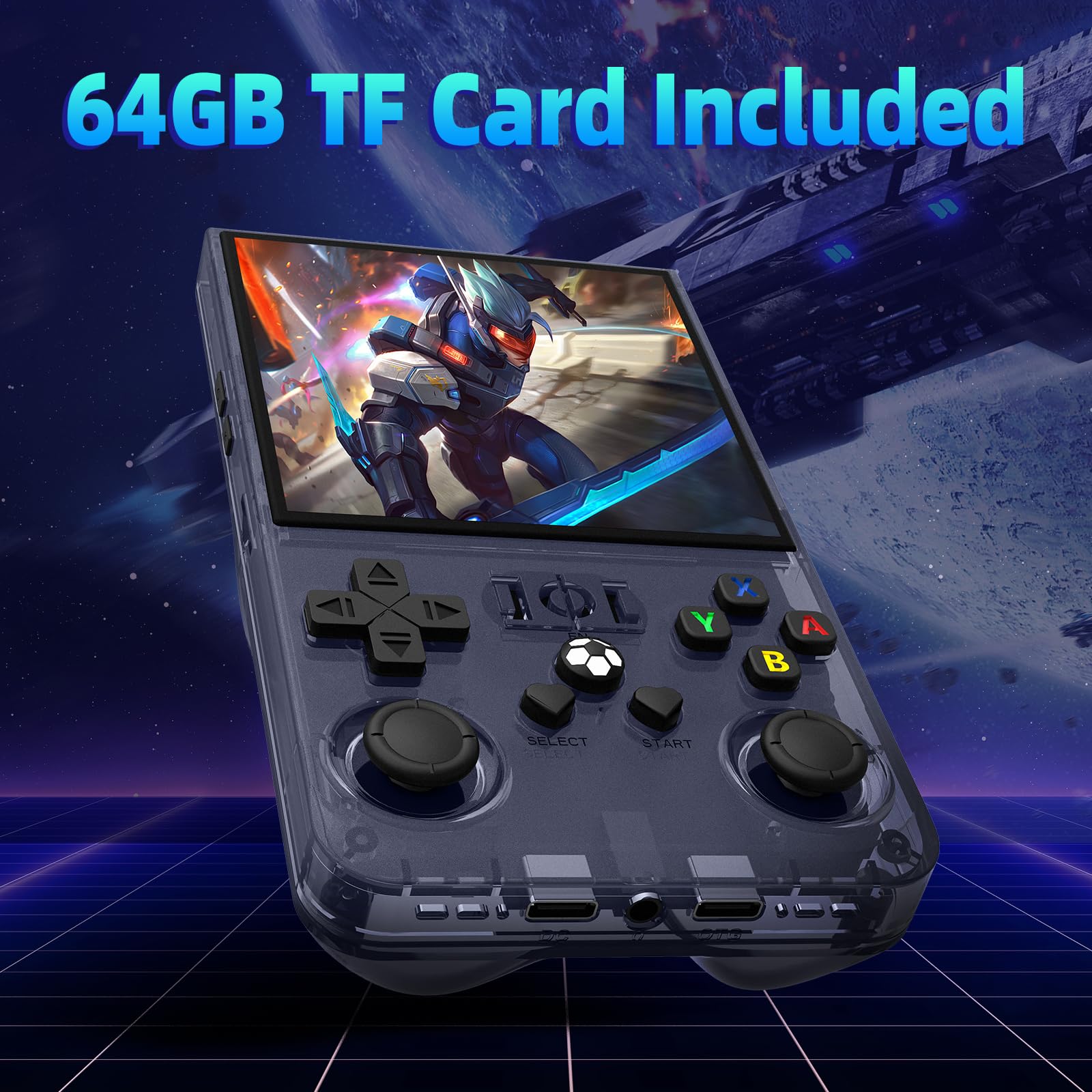 xiskt R36MAX built-in 64GB storage enables instant game access.