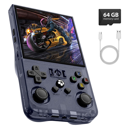 xiskt R36MAX front view for portable retro gaming on the go.