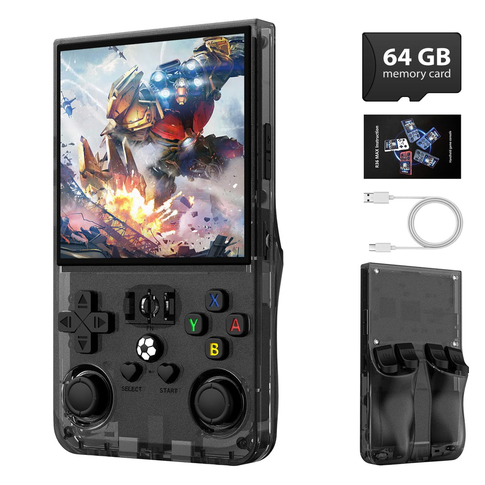 xiskt R36MAX front view for portable retro gaming on the go