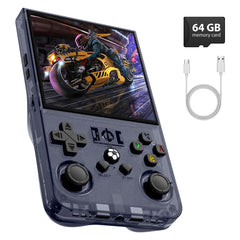 xiskt R36MAX front view for portable retro gaming on the go.