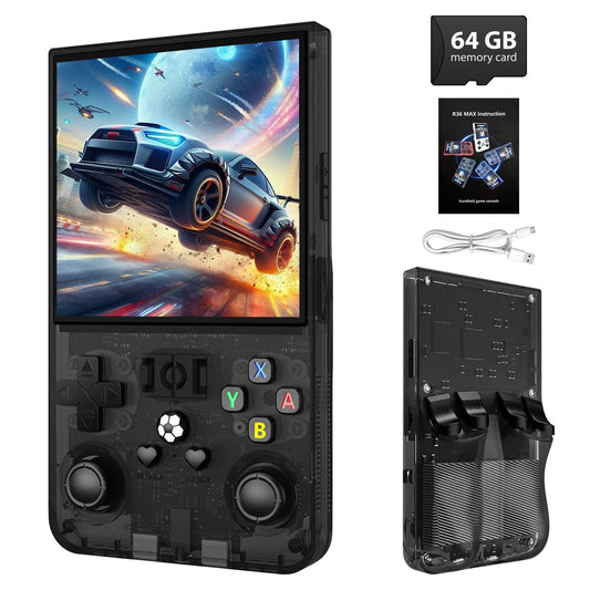 The xiskt R36MAX IPS screen 720x720 delivers vibrant visuals for retro gameplay.