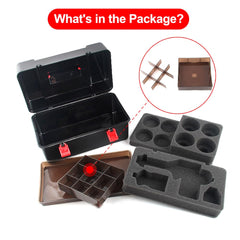 XISTEST Battle Tops Case with sturdy handle and lock for easy transport.