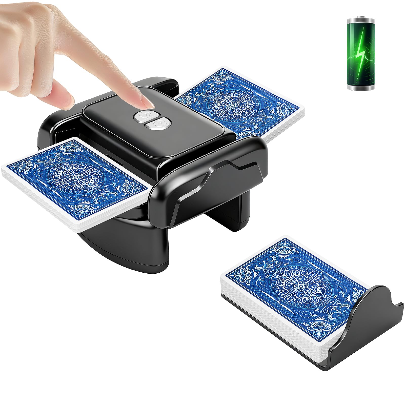 XISZMOG recharge shuffler front view, compact home-game design