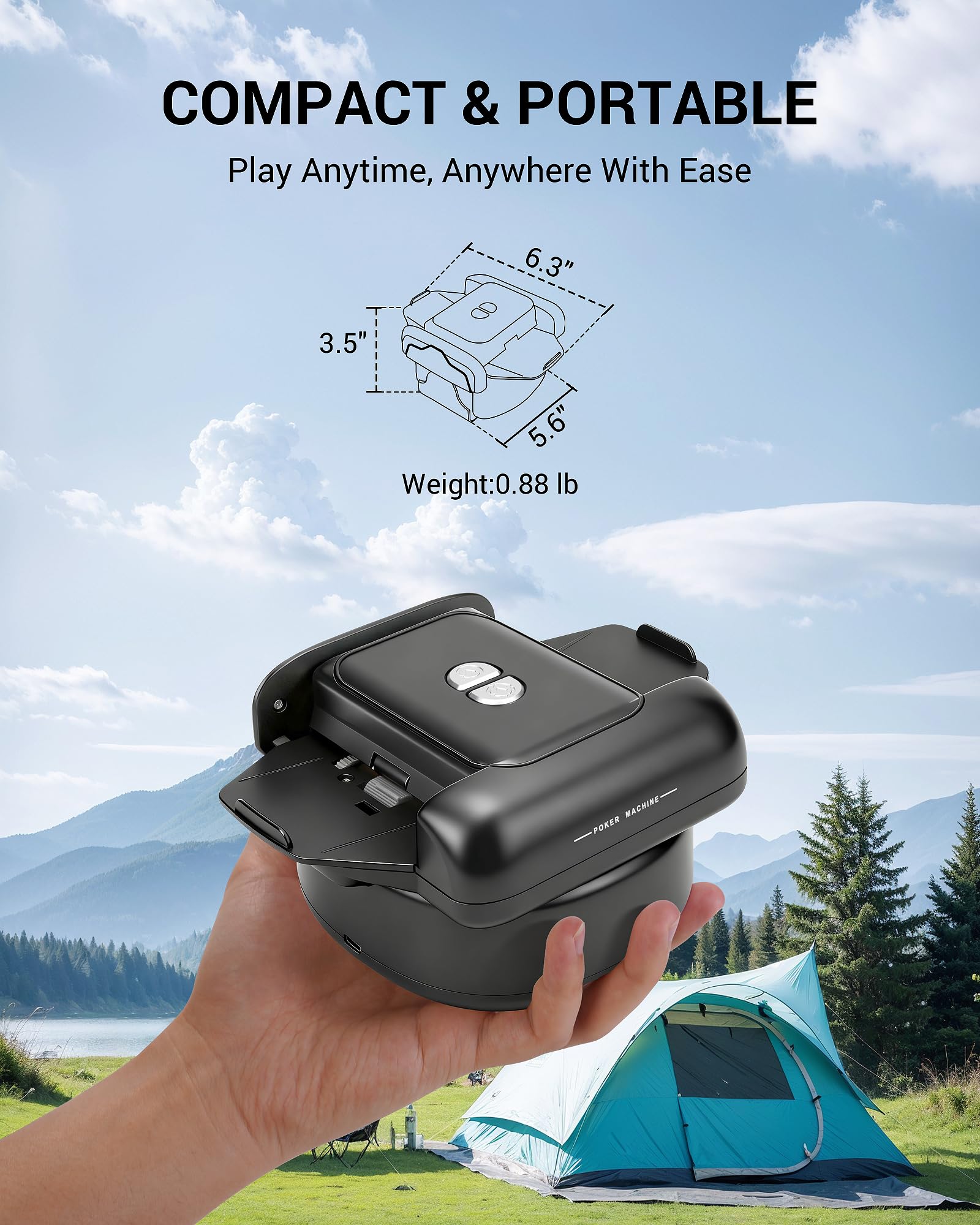 XISZMOG shuffler in-use at table during casual play