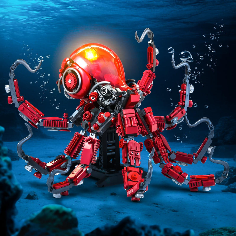 XITALAXU octopus movable tentacles close-up highlights realistic articulation.
