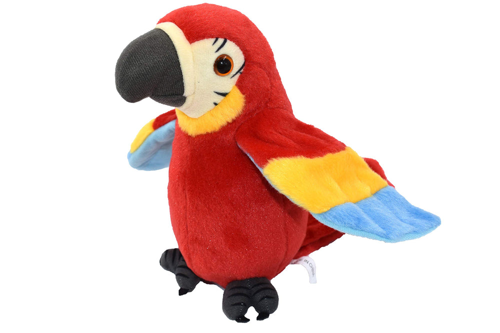 XiuLiFeiFei Mimicry Parrot red wings in motion, interactive storytelling