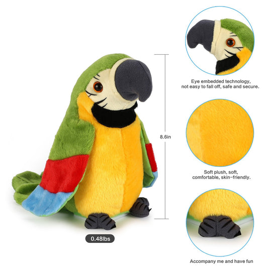 xiulifeifei Talking Parrot wings flap to delight during play sessions
