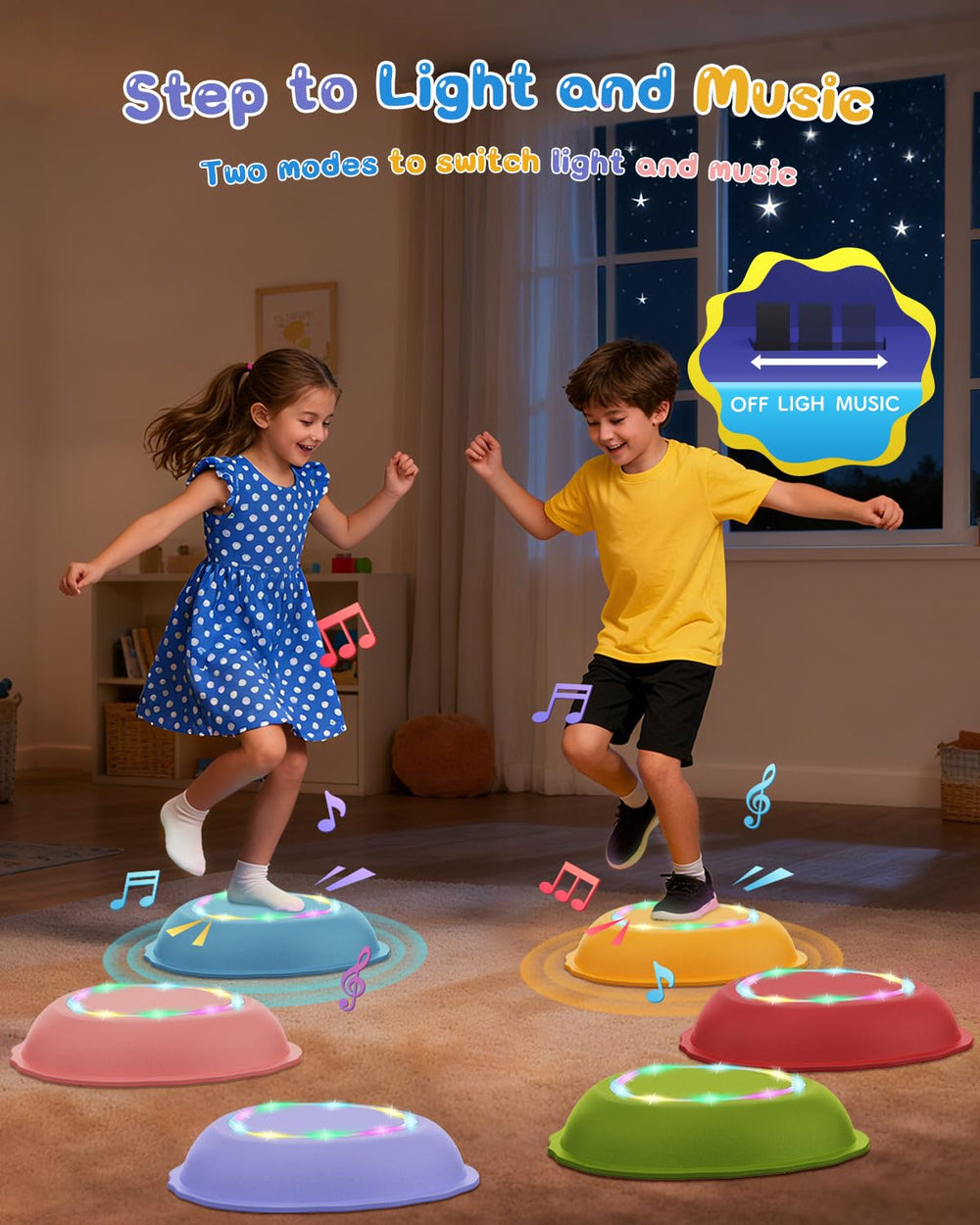 XIUREI six-pack setup on floor for balance activities