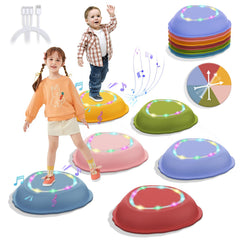 XIUREI rechargeable stepping stones front view for indoor-outdoor play with lights