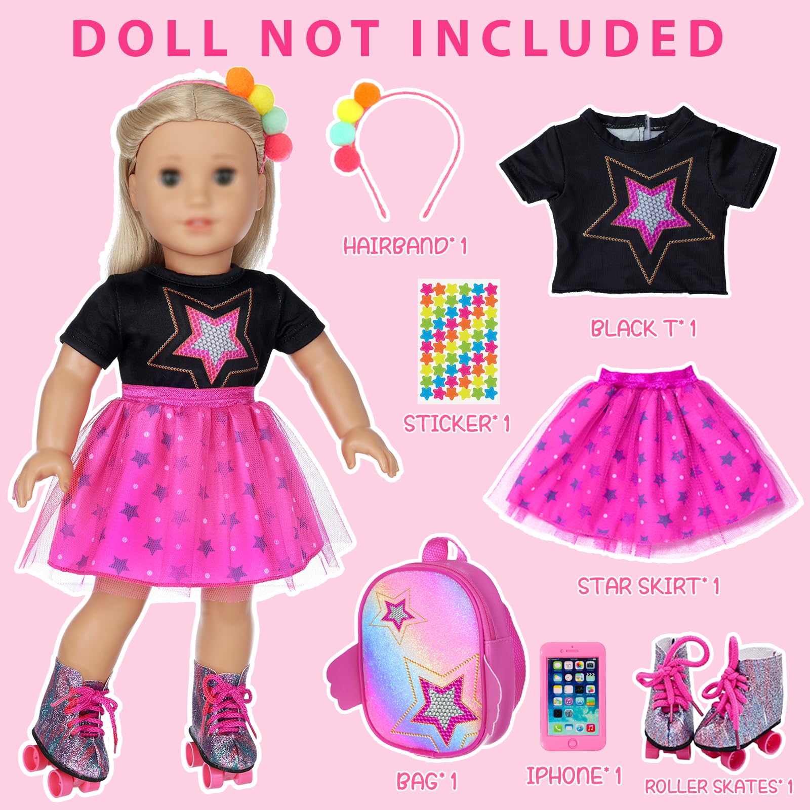XIVEENS 18-inch doll bag for carry-along accessories
