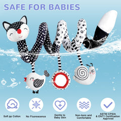 XIXILAND car-seat mirror toy captures attention and encourages grasping.