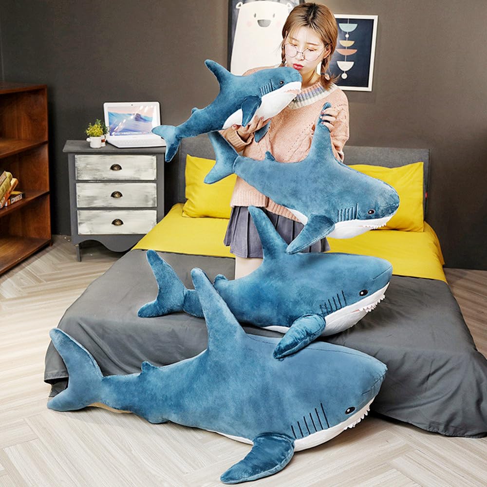 XIYUAN 60 cm shark plush, travel-friendly for kids