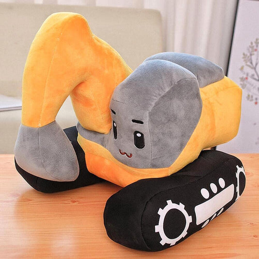 XIYUAN plush excavator arm detail inviting tactile exploration for toddlers.