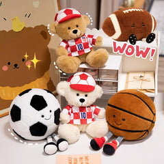 XIYUAN Rugby Plush Ball decorative pillow, bright game-time decor for kids' rooms.