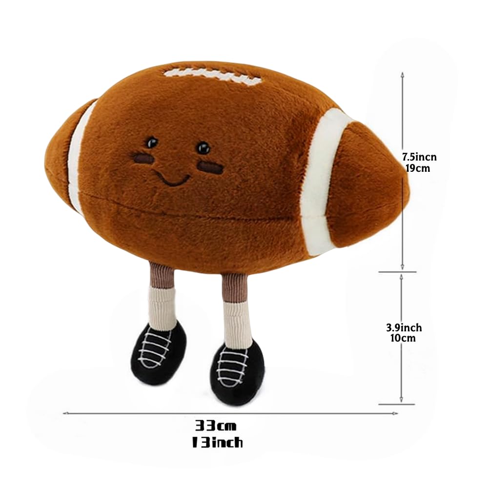 XIYUAN Rugby Plush Ball legs and feet, great for imaginative play.