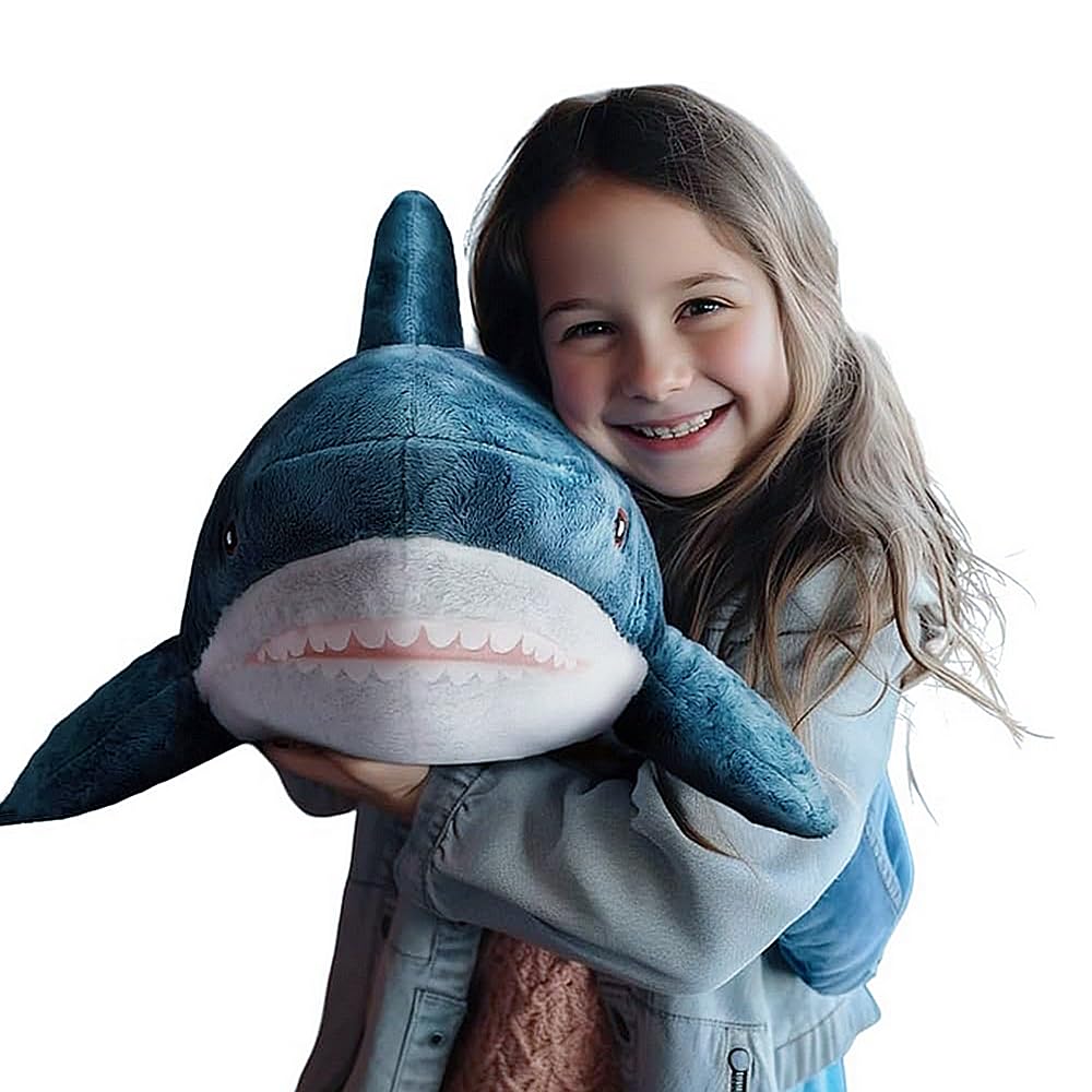 XIYUAN shark plush vacuum packaging before opening.