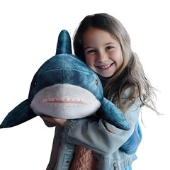 XIYUAN shark plush vacuum packaging before opening.